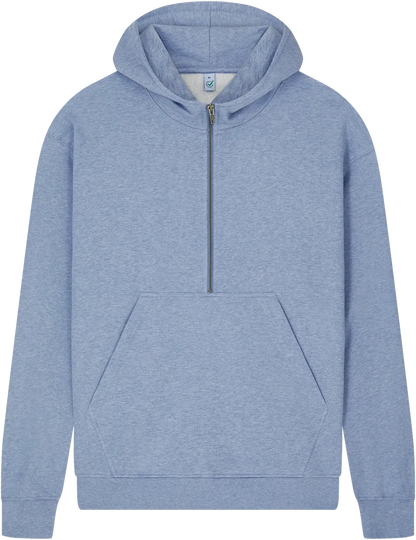 EP304-LBHE1 - Half Zip Hoodie - Light Blue Heather