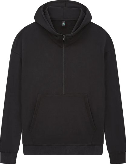 EP304-SUBL0 - Half Zip Hoodie - Sueded Black