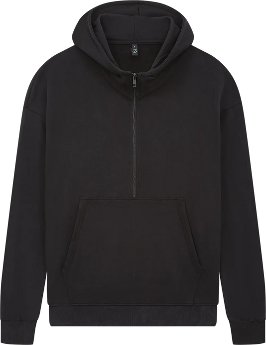 EP304-SUBL3 - Half Zip Hoodie - Sueded Black