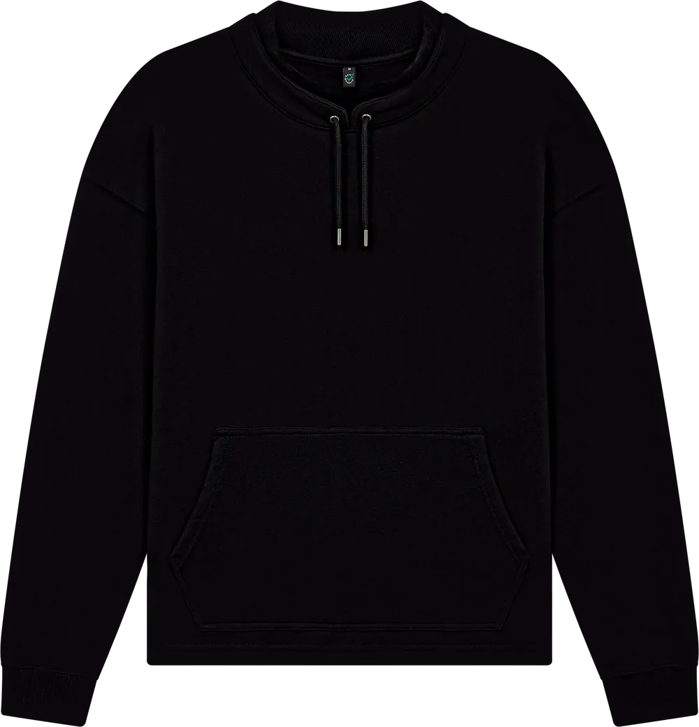 EP305-BL2 - Mock Neck Sweatshirt - Black