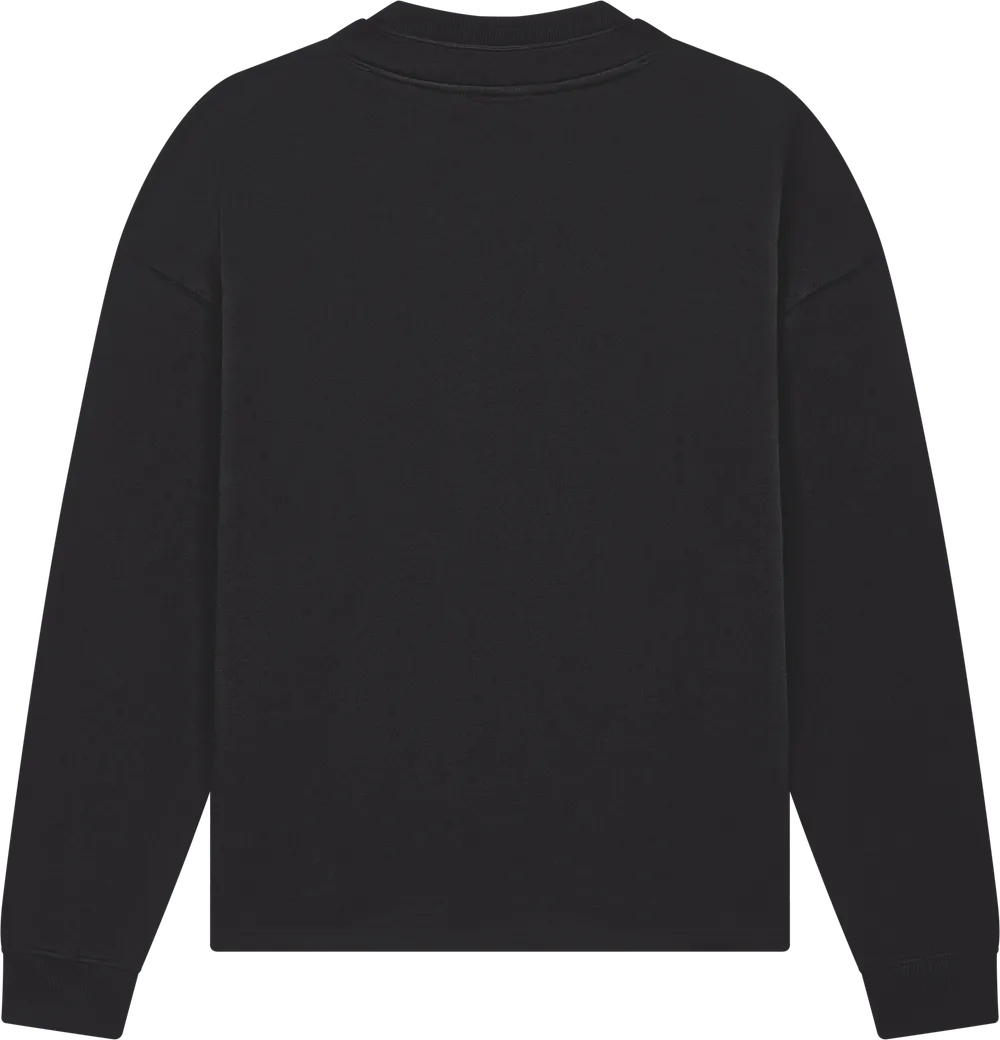 EP305-SUBL1 - Mock Neck Sweatshirt - Sueded Black