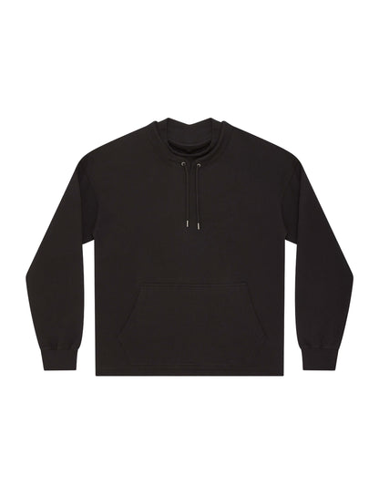 Earth Positive® Mock Neck Sweatshirt - Sueded Black - XL