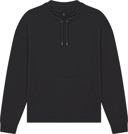 EP305-SUBL3 - Mock Neck Sweatshirt - Sueded Black