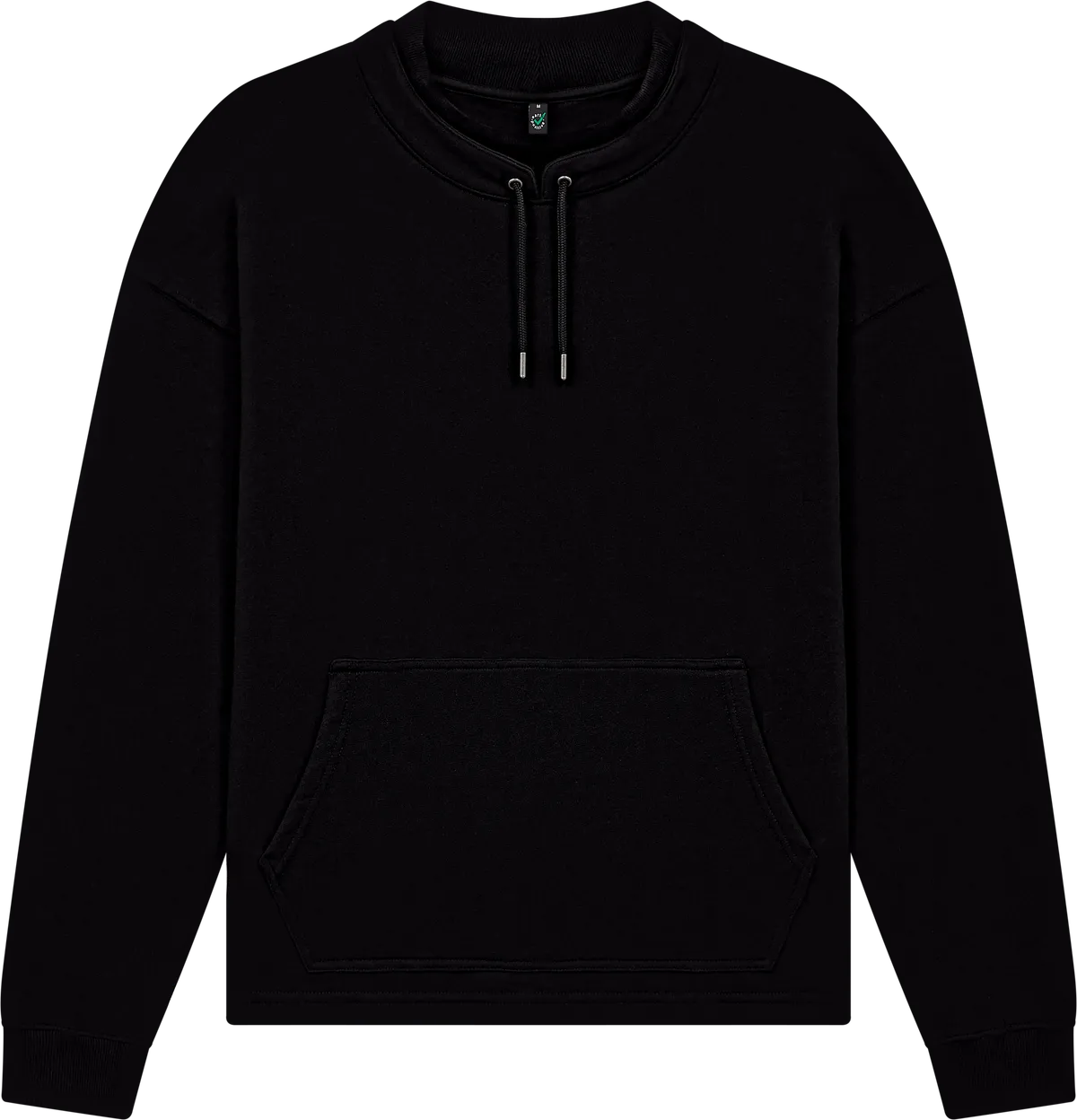EP305-BL1 - Earth Positive® Mock Neck Sweatshirt - Black