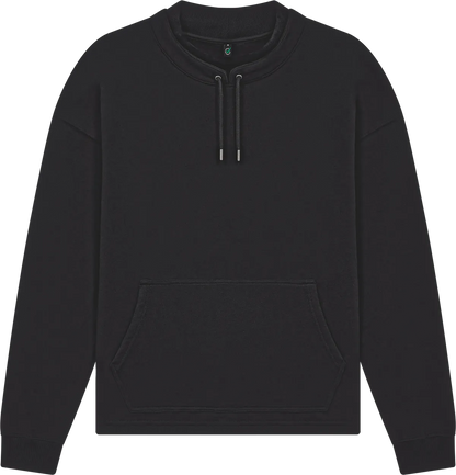 EP305-SUBL3 - Earth Positive® Mock Neck Sweatshirt - Sueded Black