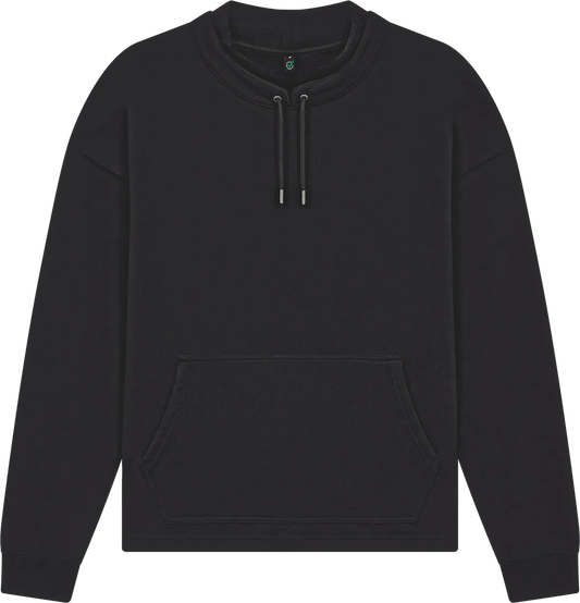 EP305-SUBL3 - Earth Positive® Mock Neck Sweatshirt - Sueded Black