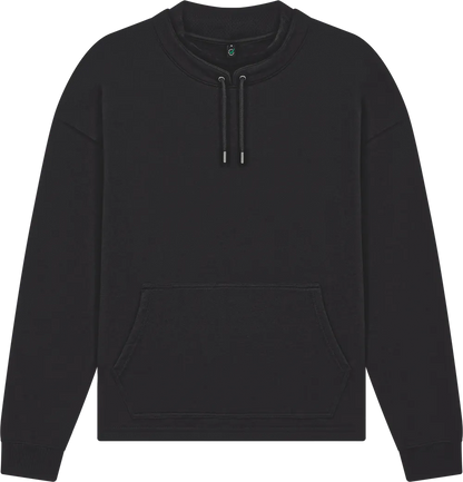 EP305-SUBL4 - Mock Neck Sweatshirt - Sueded Black
