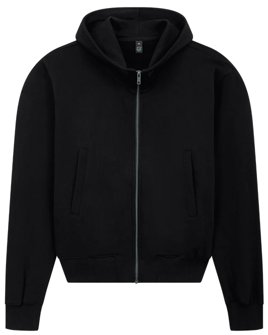EP306-BL2 - Bomber Jacket Hoodie - Black