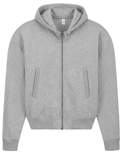 EP306-LHE3 - Bomber Jacket Hoodie - Light Heather