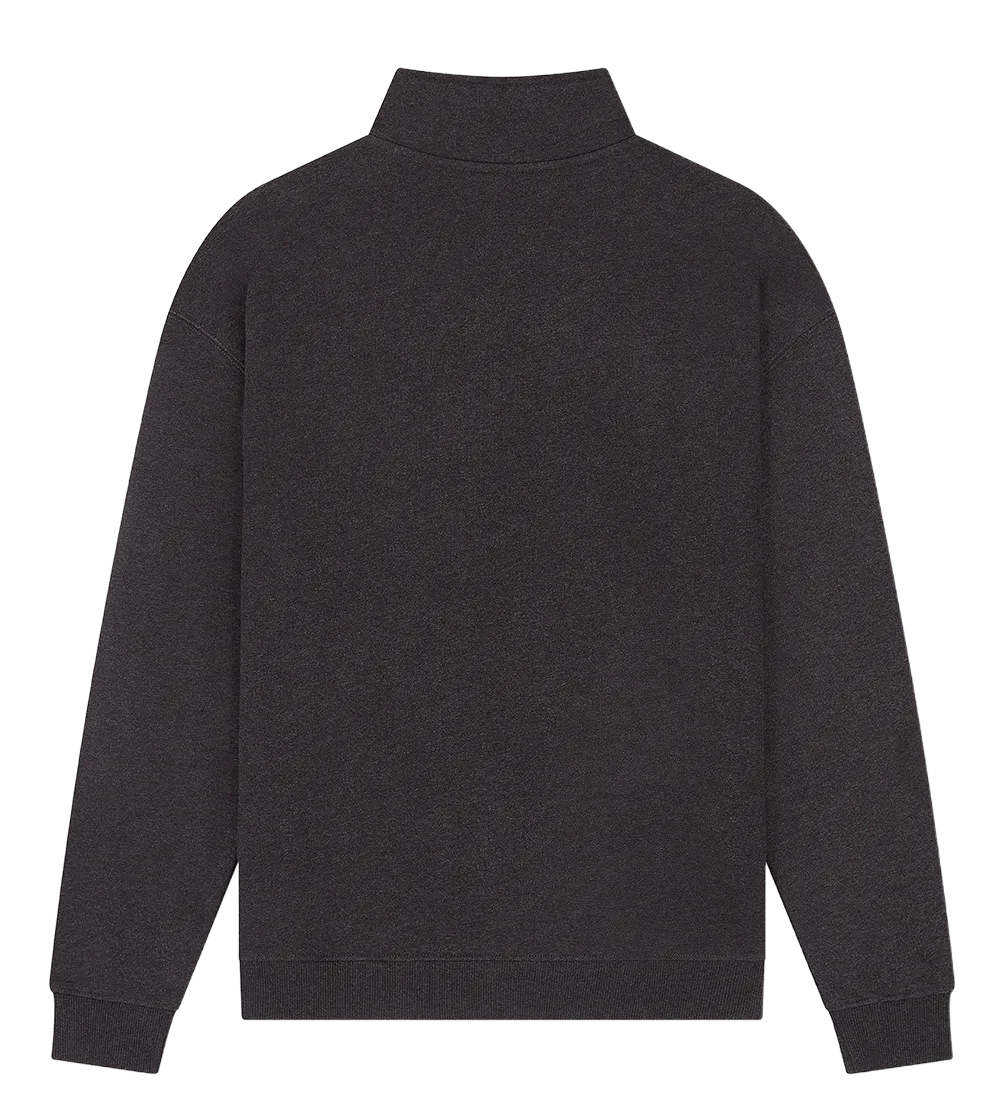 EP307-BLHE3 - 1/4 Zip Sweatshirt - Black Heather