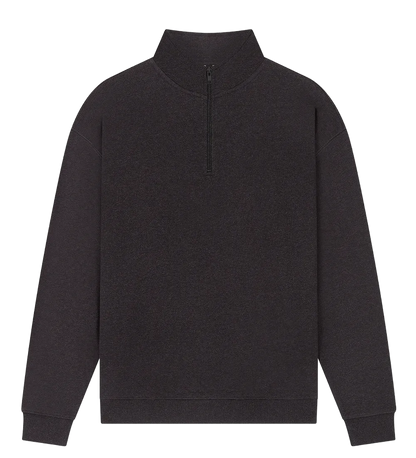 EP307-BLHE3 - 1/4 Zip Sweatshirt - Black Heather