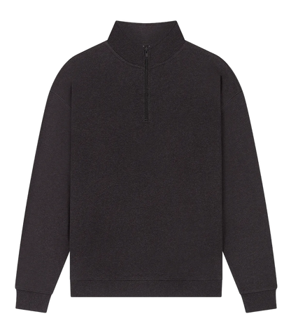 EP307-BLHE6 - 1/4 Zip Sweatshirt - Black Heather