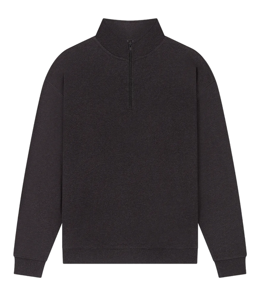 EP307-BLHE3 - 1/4 Zip Sweatshirt - Black Heather