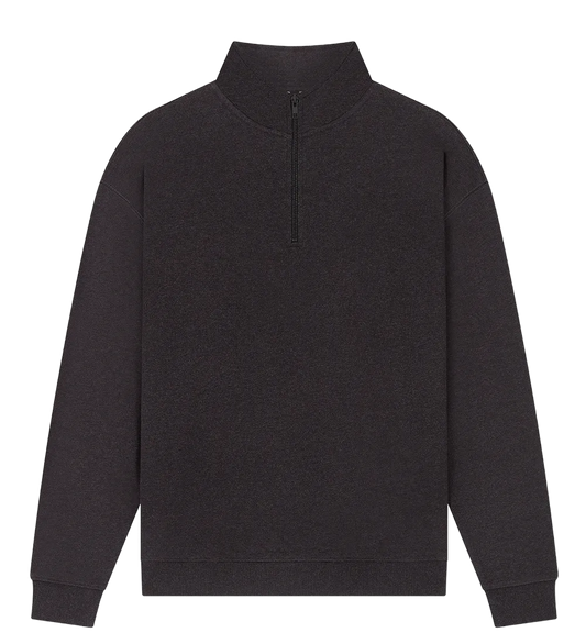 EP307-BLHE5 - 1/4 Zip Sweatshirt - Black Heather
