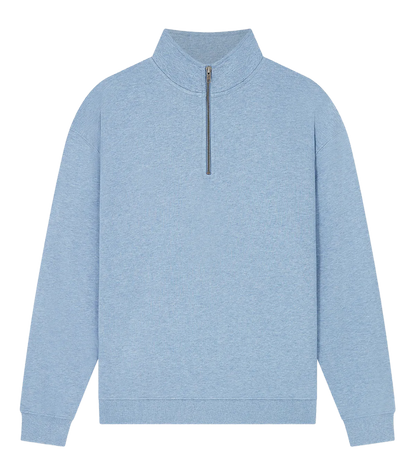 EP307-LBHE3 - 1/4 Zip Sweatshirt - Light Blue Heather