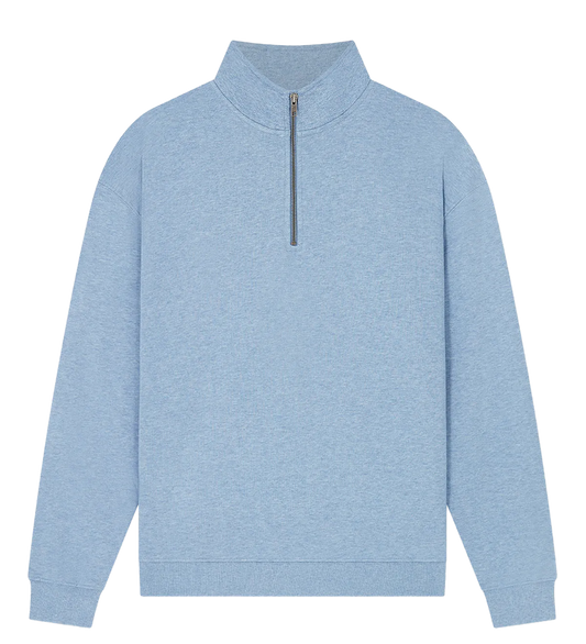 EP307-LBHE3 - 1/4 Zip Sweatshirt - Light Blue Heather