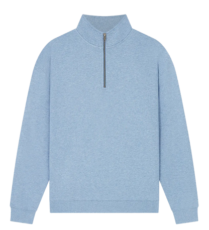 EP307-LBHE3 - 1/4 Zip Sweatshirt - Light Blue Heather