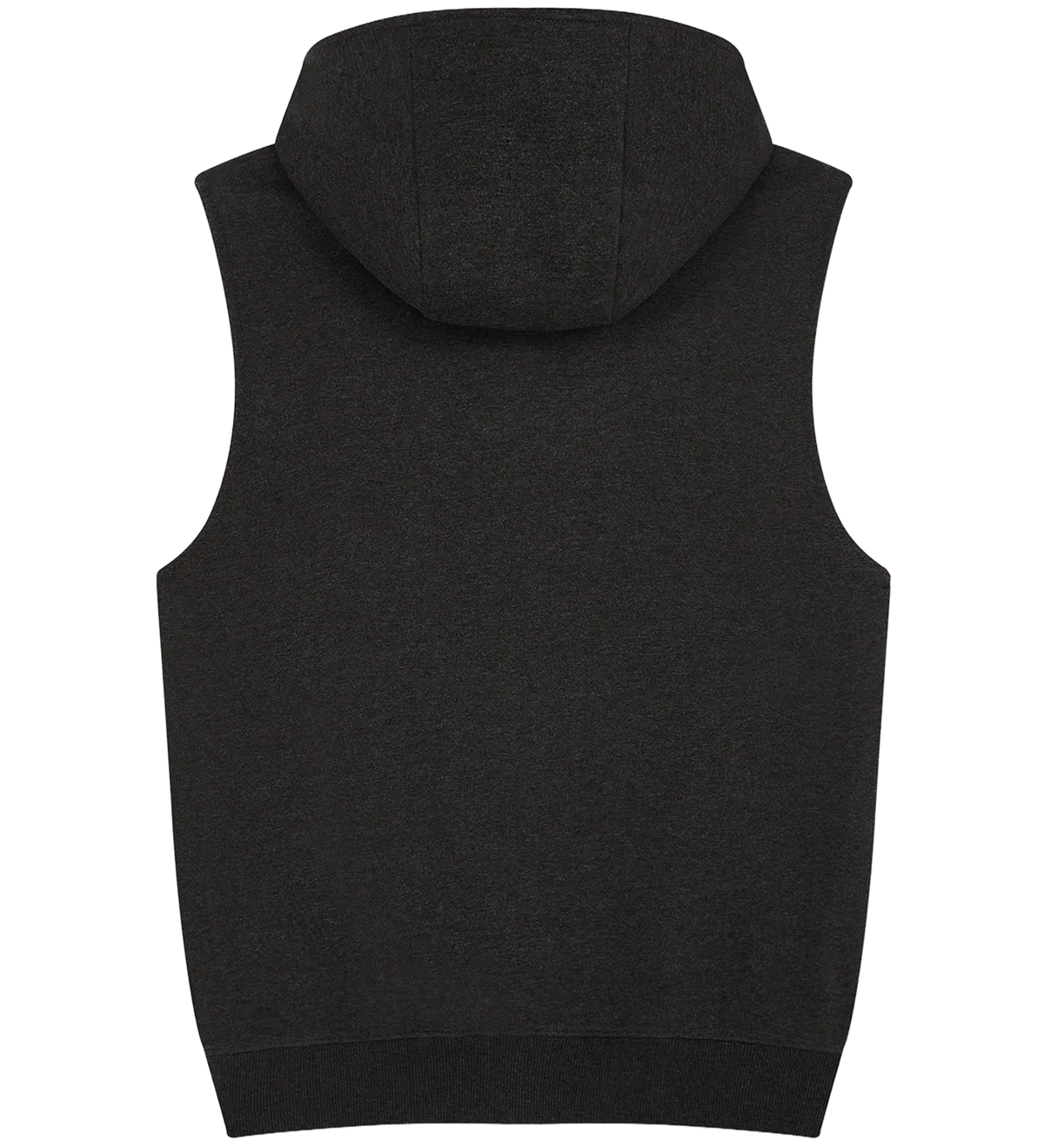 EP309-BLHE1 - Sleeveless Full Zip Hoodie - Black Heather