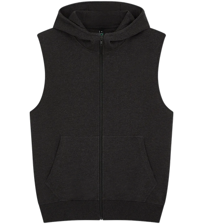 EP309-BLHE4 - Sleeveless Full Zip Hoodie - Black Heather