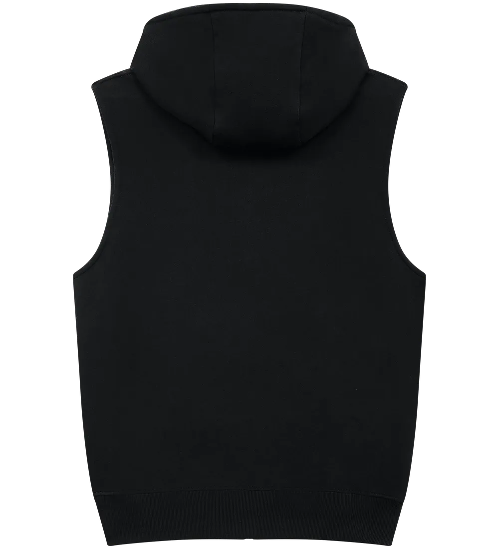 EP309-BL4 - Sleeveless Full Zip Hoodie - Black