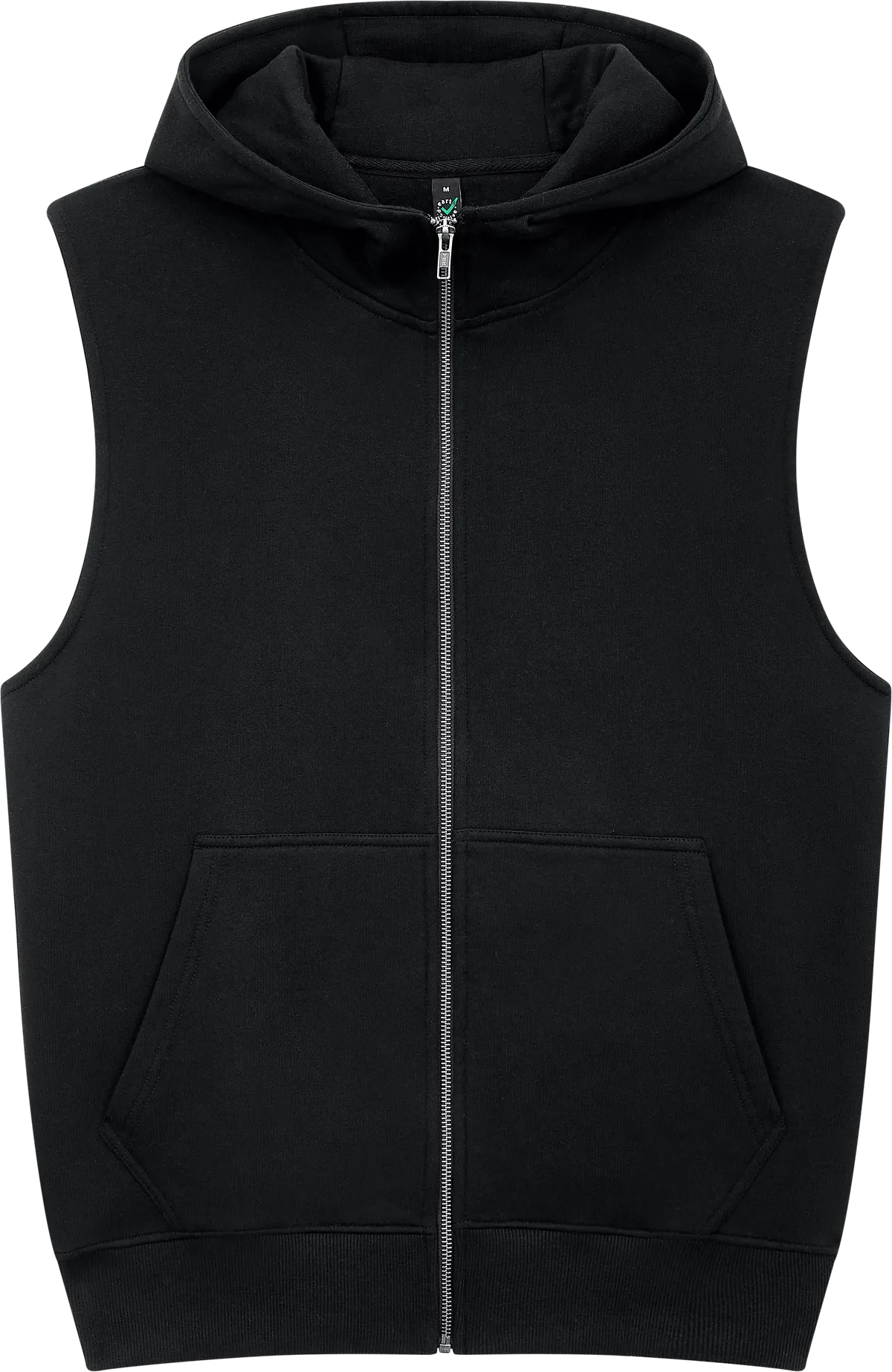 EP309-BL1 - Earth Positive® Sleeveless Full Zip Hoodie - Black