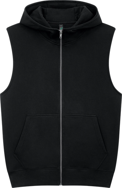 EP309-BL1 - Earth Positive® Sleeveless Full Zip Hoodie - Black