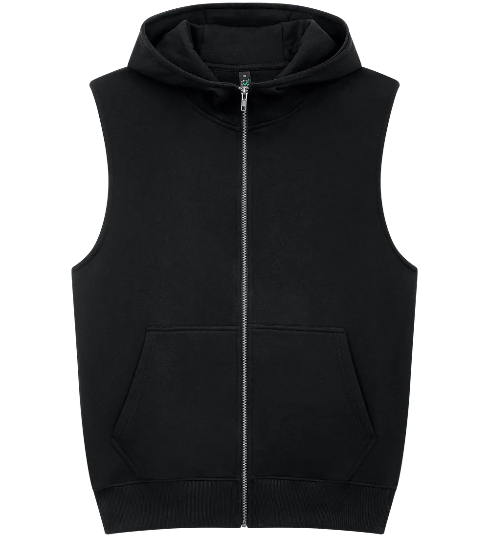 EP309-BL5 - Sleeveless Full Zip Hoodie - Black