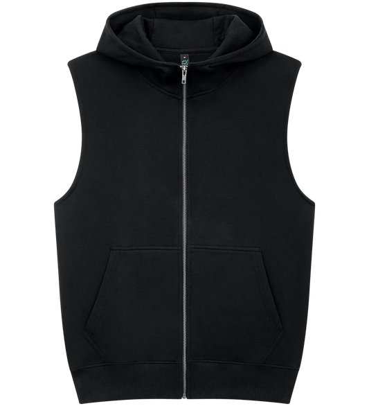 EP309-BL0 - Sleeveless Full Zip Hoodie - Black