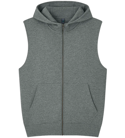 EP309-DHE6 - Sleeveless Full Zip Hoodie - Dark Heather