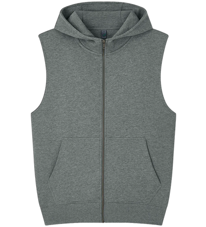 EP309-DHE6 - Sleeveless Full Zip Hoodie - Dark Heather