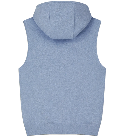 EP309-LBHE3 - Sleeveless Full Zip Hoodie - Light Blue Heather