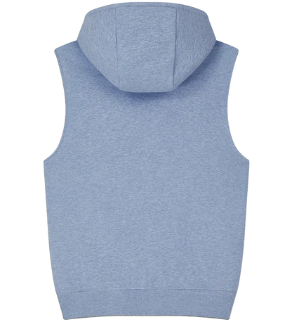 EP309-LBHE3 - Sleeveless Full Zip Hoodie - Light Blue Heather