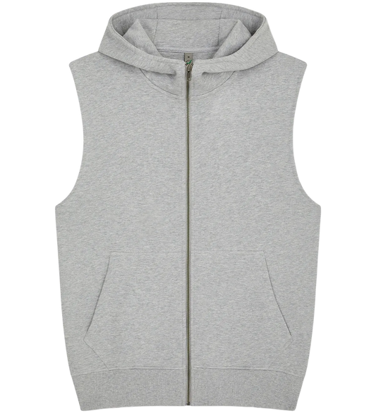 EP309-LHE1 - Sleeveless Full Zip Hoodie - Light Heather