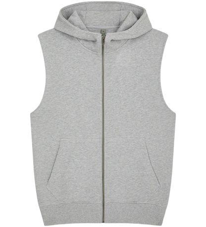 EP309-LHE6 - Sleeveless Full Zip Hoodie - Light Heather