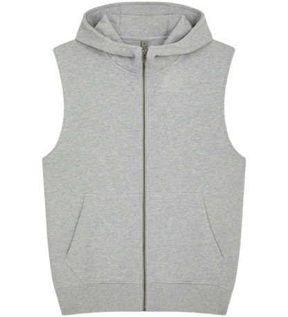 EP309-LHE6 - Sleeveless Full Zip Hoodie - Light Heather