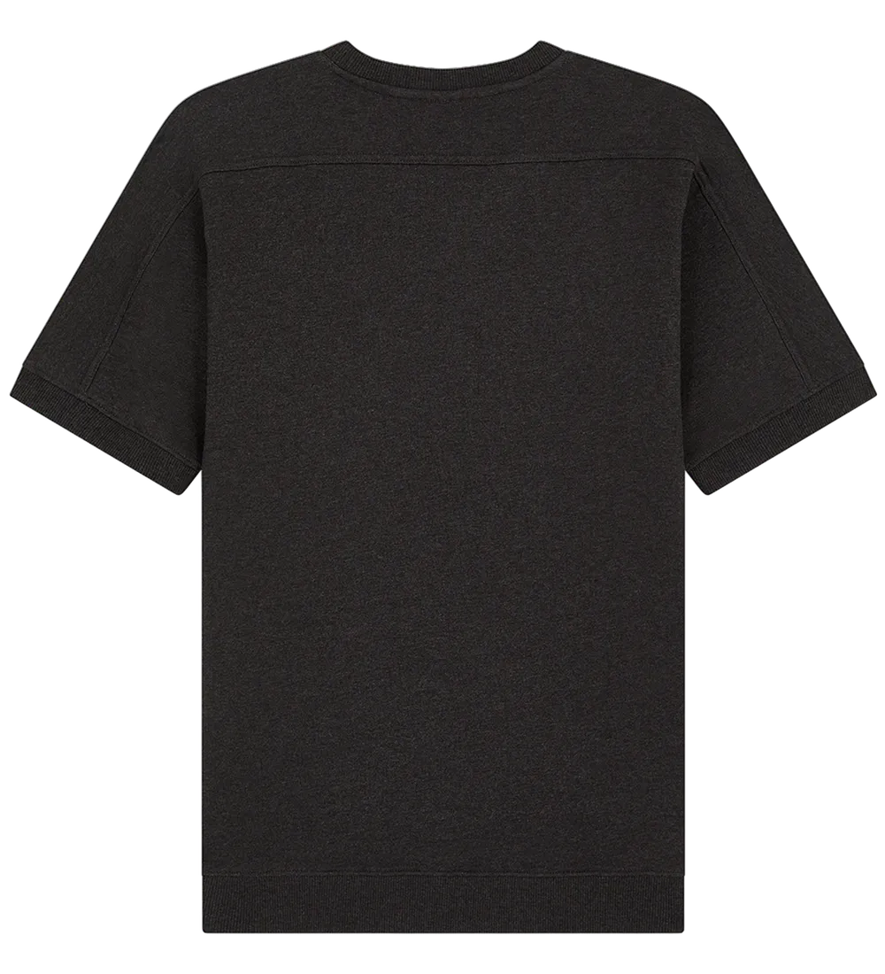 EP312-BLHE1 - Short Sleeve Sweatshirt - Black Heather