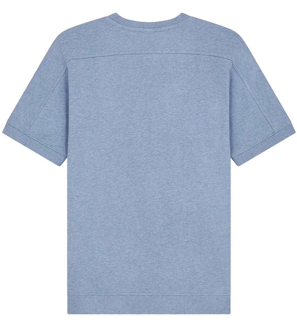 EP312-LBHE4 - Short Sleeve Sweatshirt - Light Blue Heather