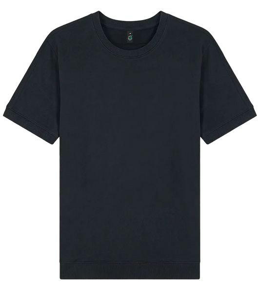 EP312-SBL6 - Short Sleeve Sweatshirt - Stone Washed Black