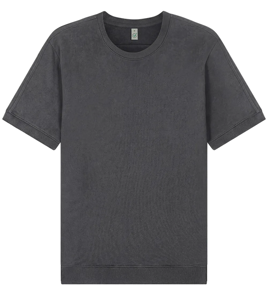 EP312-SGY2 - Short Sleeve Sweatshirt - Stone Washed Grey