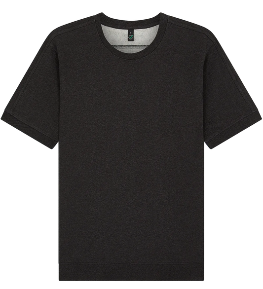 EP312-BLHE6 - Short Sleeve Sweatshirt - Black Heather