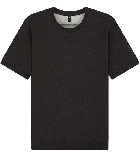 EP312-BLHE3 - Short Sleeve Sweatshirt - Black Heather