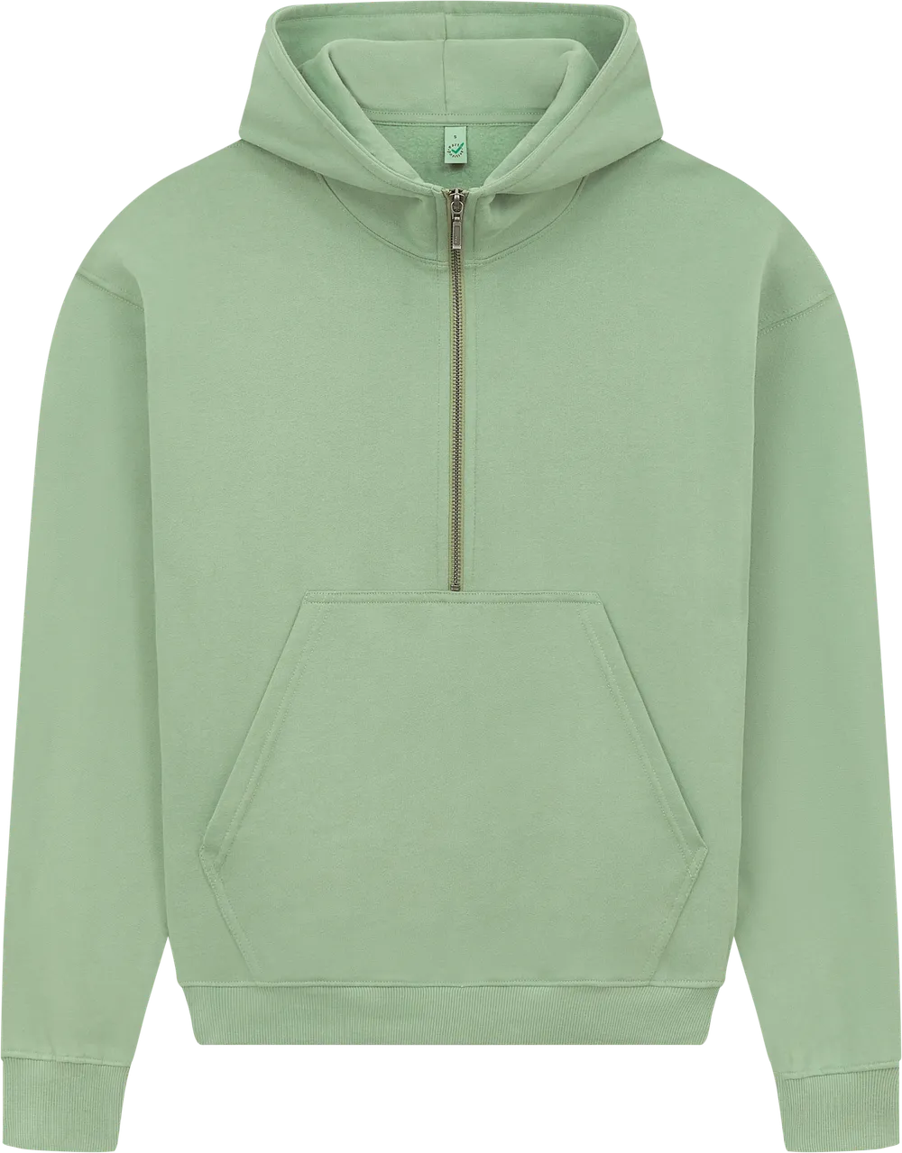 EP314-SUBGR3 - Women's Half Zip Hoodie - Sueded Bamboo Green