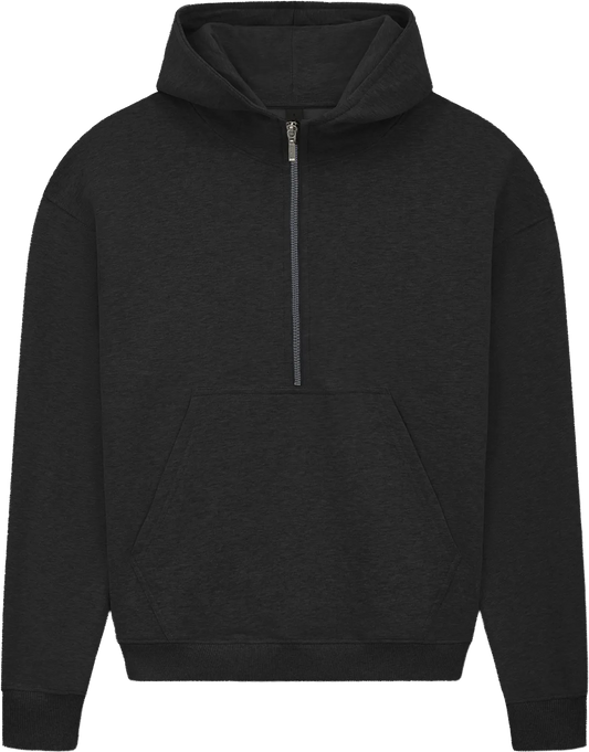 EP314-SUBLHE3 - Women's Half Zip Hoodie - Sueded Black Heather