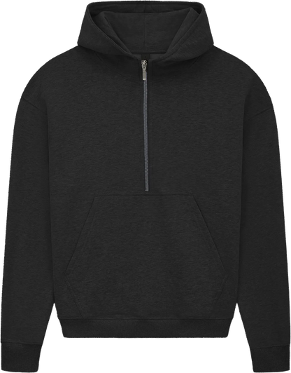 EP314-SUBLHE2 - Women's Half Zip Hoodie - Sueded Black Heather