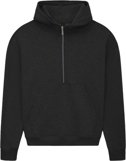 EP314-SUBLHE4 - Women's Half Zip Hoodie - Sueded Black Heather