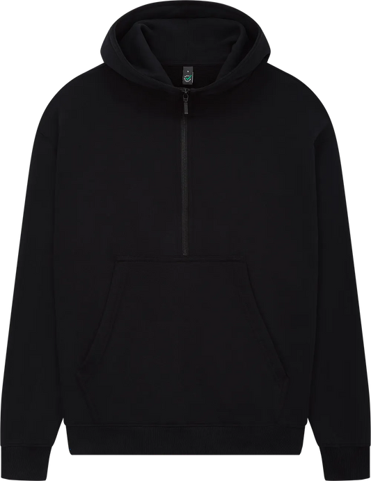 EP314-SUBL0 - Women's Half Zip Hoodie - Sueded Black