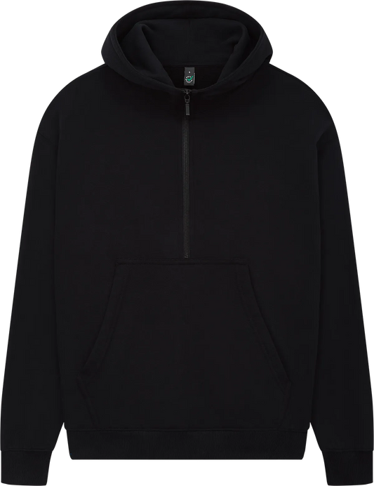 EP314-SUBL1 - Earth Positive® Women's Half Zip Hoodie - Sueded Black