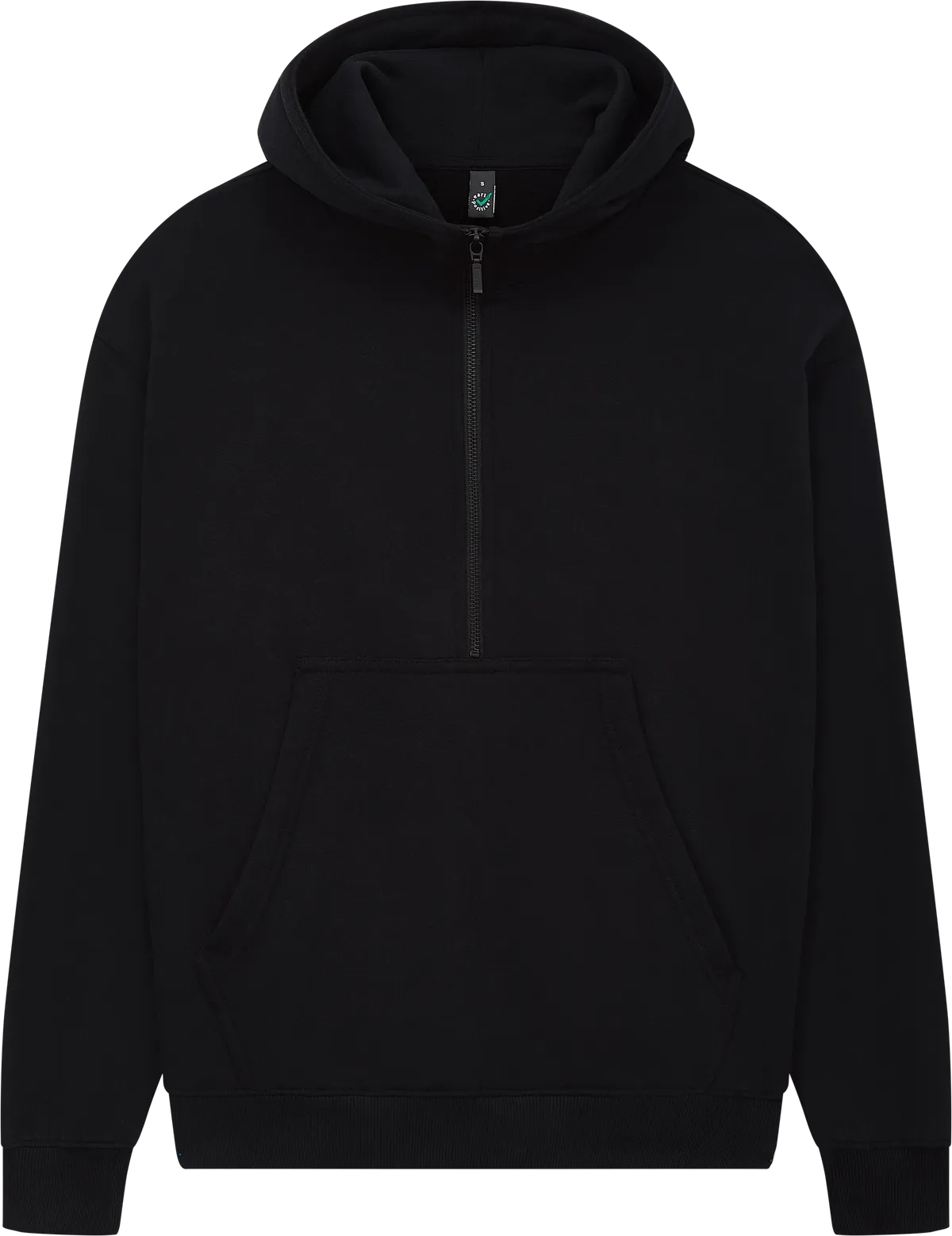EP314-SUBL3 - Earth Positive® Women's Half Zip Hoodie - Sueded Black