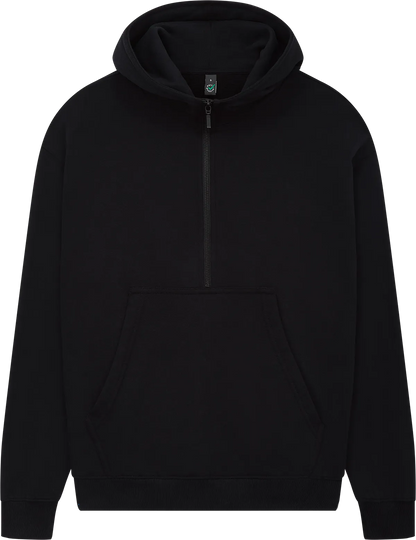 EP314-SUBL2 - Earth Positive® Women's Half Zip Hoodie - Sueded Black