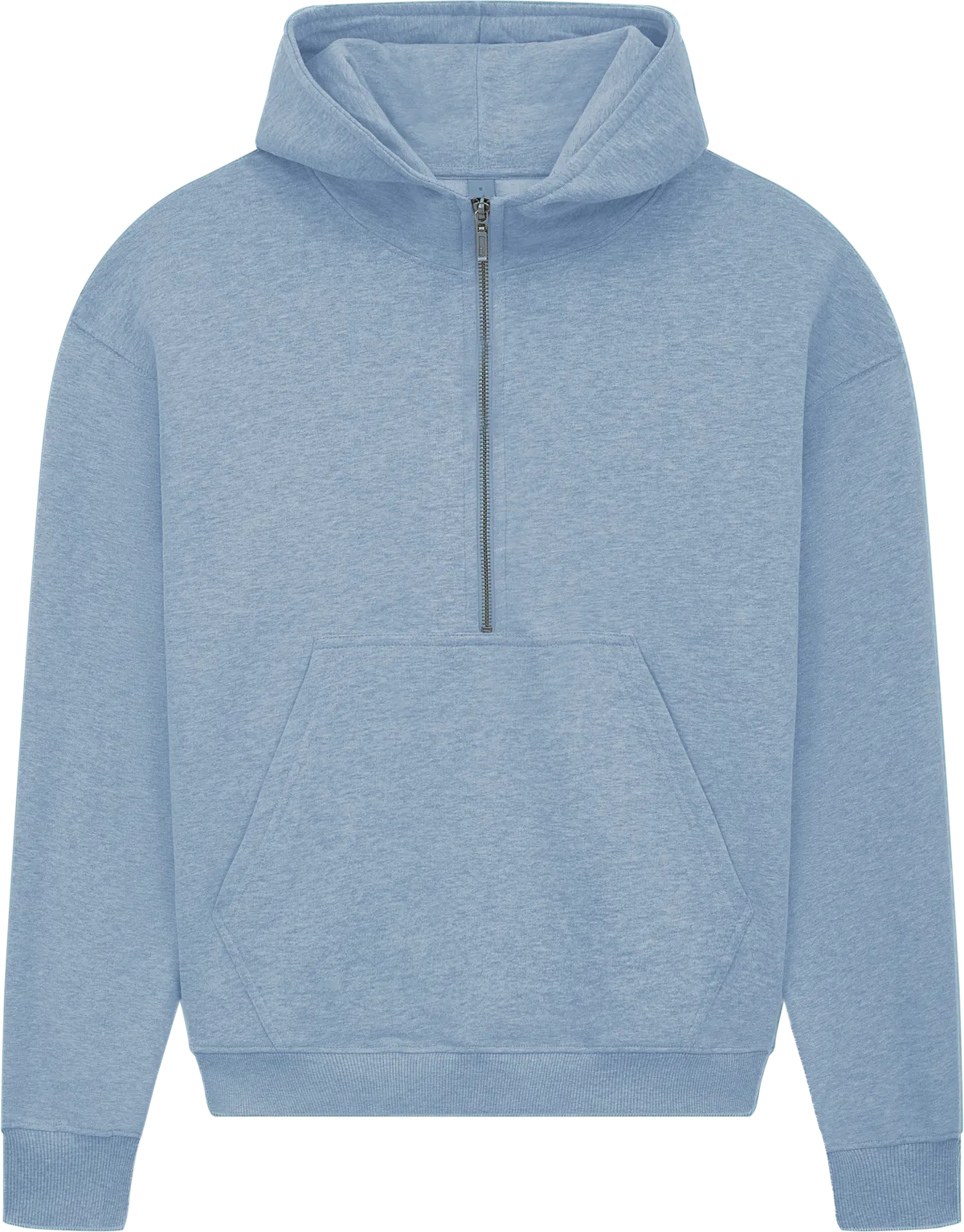 EP314-SULBHE4 - Women's Half Zip Hoodie - Sueded Light Blue Heather
